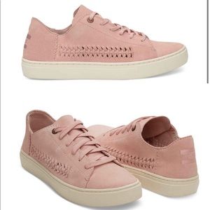 Toms Lenox Pink Suede Sneakers